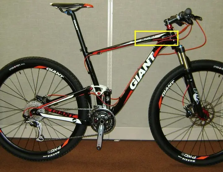 Photo from the official notice: Giant Recalls Anthem X 29er Bicycles Due to Fall Hazard