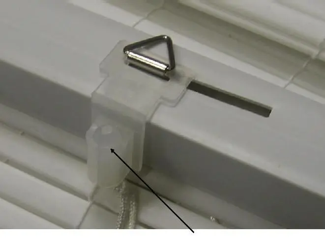 Roll-up blind with release clips NOT INCLUDED IN THIS RECAL