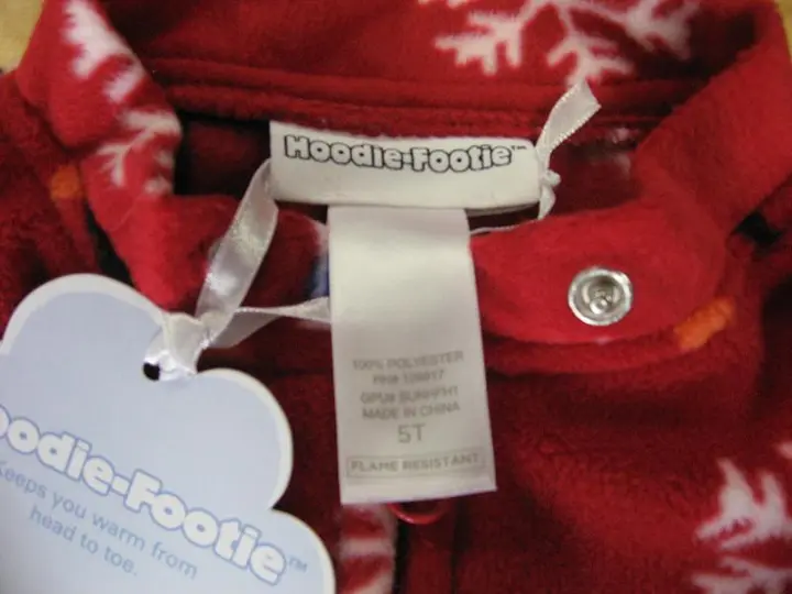 Photo from the official notice: Infant and Toddler Footed Pajamas Recalled by Pajamagram Due to Choking Hazard