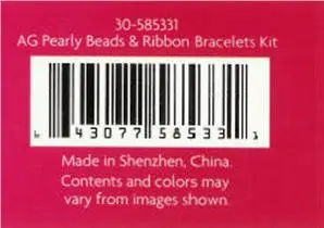 Photo from the official notice: EKSuccess Brands Recalls American Girl Crafts Jewelry Kit Due to Violation of Lead Paint Standard