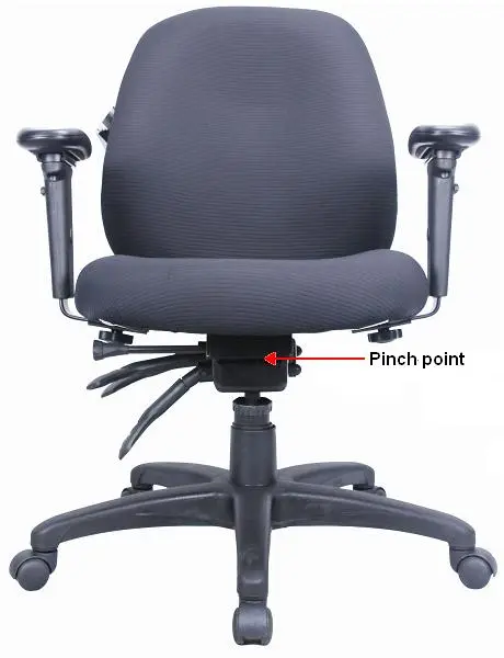 Photo from the official notice: Office Depot Recalls Desk Chairs Due to Pinch Hazard
