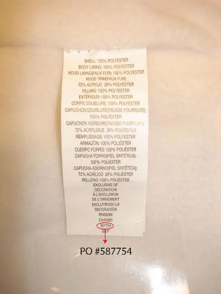 Photo from the official notice: Girls' Ruffle Vests Recalled by The Children's Place Due to Choking Hazard