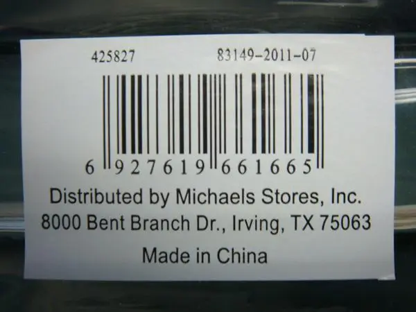 Photo from the official notice: Michaels Stores Recalls Ashland Brand Glass Vase Due to Laceration Hazard