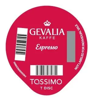 Photo from the official notice: Tassimo Espresso T Discs Recalled by Kraft Foods Due to Burn Hazard