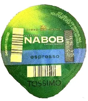 Photo from the official notice: Tassimo Espresso T Discs Recalled by Kraft Foods Due to Burn Hazard