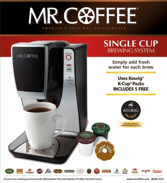 Photo from the official notice: Mr. Coffee Single Cup Brewers Recalled by JCS Due to Burn Hazard
