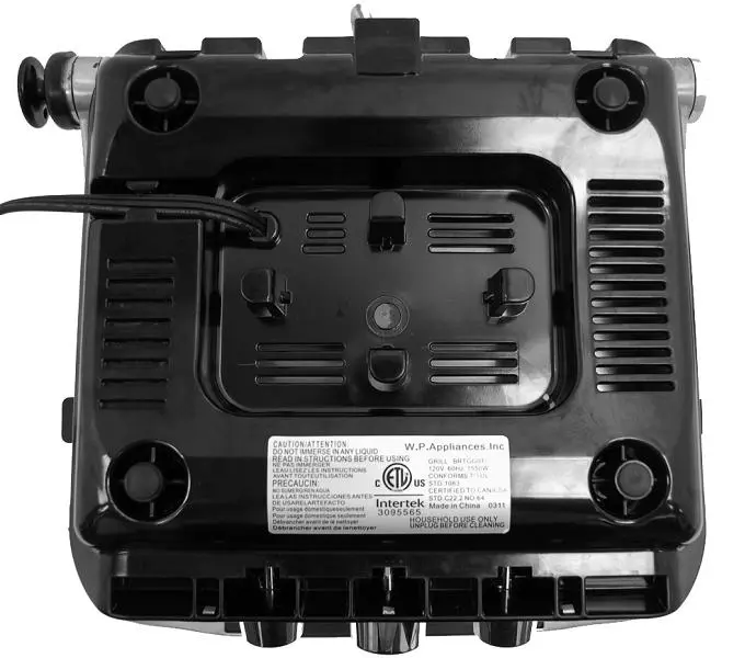 Photo from the official notice: W.P. Appliances Recalls Combination Grills/Griddles Due to Overheating and Electrical Shock Hazards; Sold Exclusively at HSN