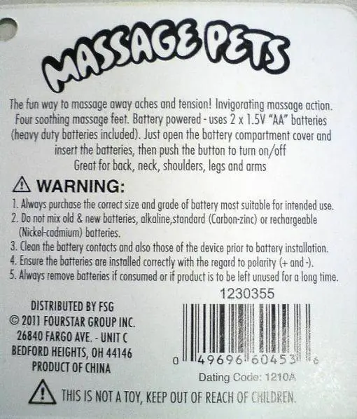Back of ladybug hangtag