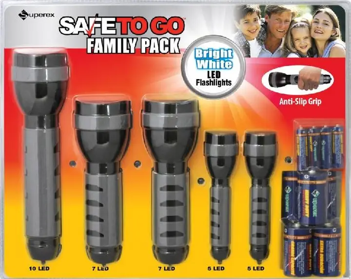 Photo from the official notice: BJ's Recalls LED Flashlight Sets Due to Fire and Burn Hazards