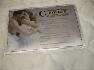 Photo from the official notice: Chicago Century Furniture Corp. Recalls Mattresses for Violation of Federal Mattress Flammability Standard