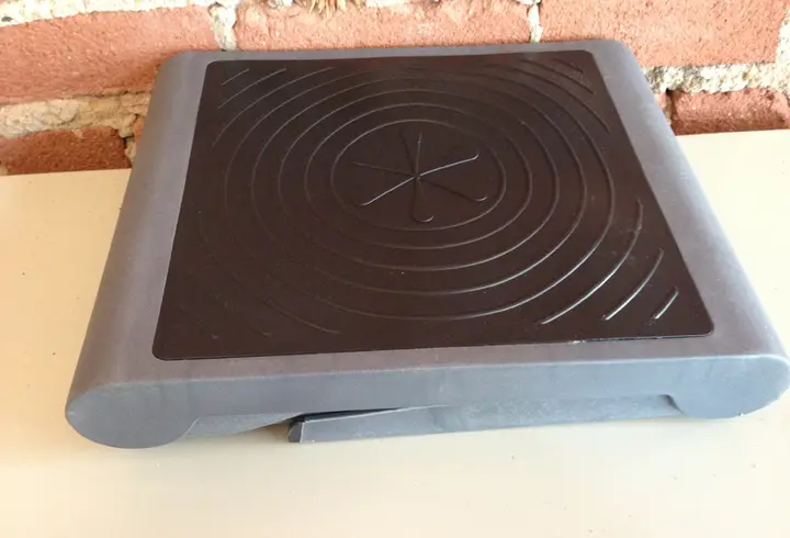 Step stool with legs folded