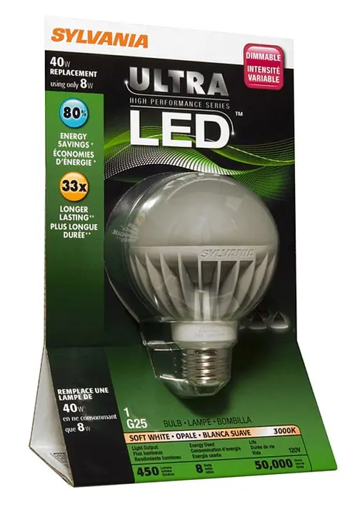 Sylvania packaging for G25