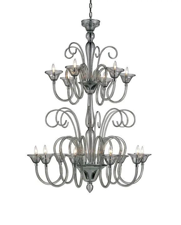 9151 Guilia chandelier, large, smoke