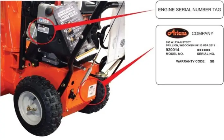 Ariens Snow-Thro 24-inch with labels