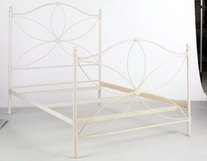 Antique White "Petal" bed frame
