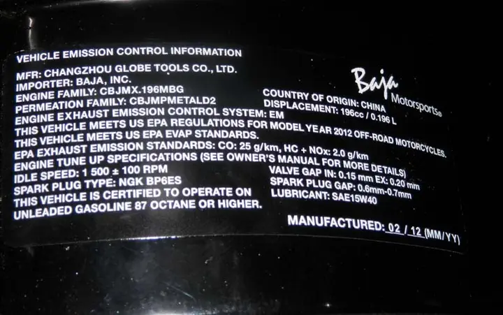 Manufacture Date location
