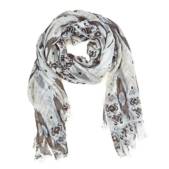 Julie Vos Sierra women’s Sierra scarf – cream/gray