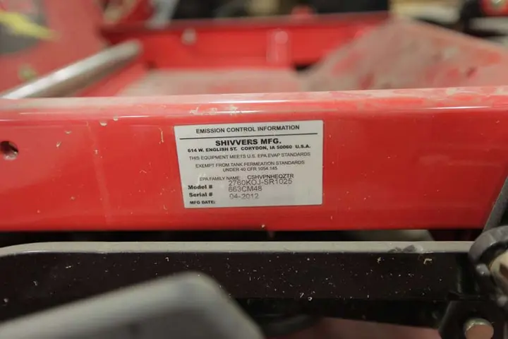 Location of the model number and manufacturing date.