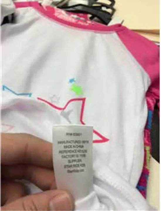 The style reference number location