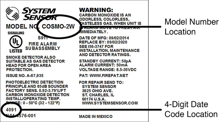 Date code location – product label