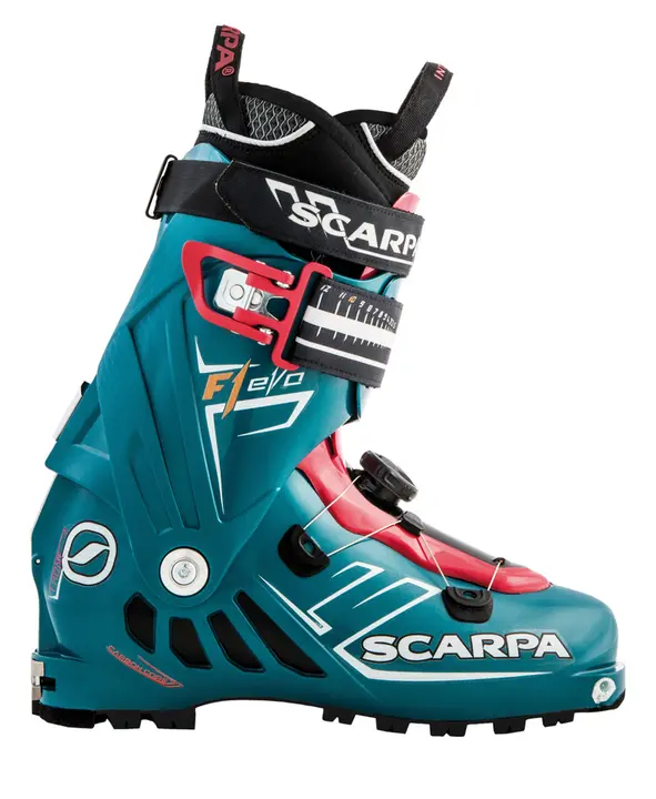 Women’s F1 EVO ski boot with Tronic system component