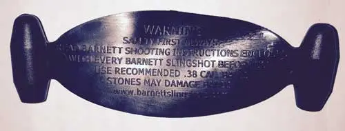Recalled slingshots have no X markings on the ends of the wrist wrap.