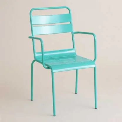 Cost Plus World Market Ronan Bistro Chair Lagoon Blue SKU 502283