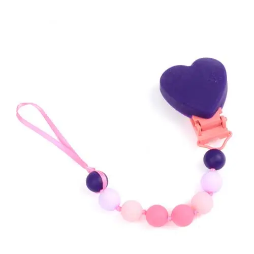 Chewbeads Pacifier Clip – Heart