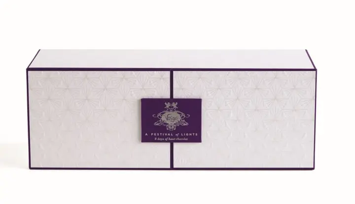 The gift set came in a white and purple box