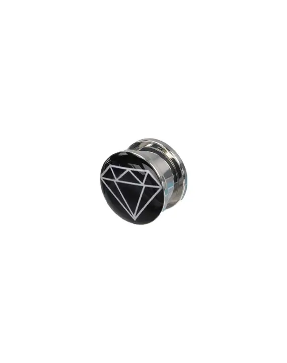 SalesOne Light Up Ear Plug with Diamond Logo (Black/White)