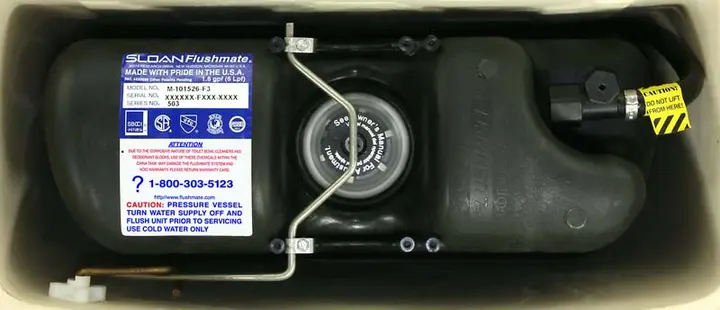 Location of label with date code and serial number