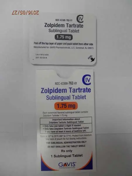 Novel Laboratories sleep tablets 1.75 mg envelope (front)