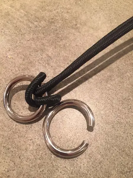 Metal rings on end of BYA Sports hammock