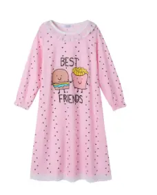 Recalled Arshiner nightgown - "Hamburger and fries best friends" print