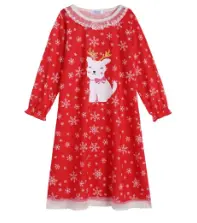 Recalled Arshiner nightgown - "Reindeer cat and snowflakes" print