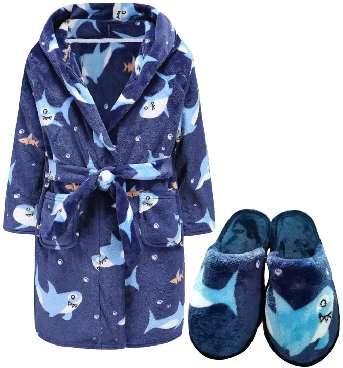 Recalled BTPEIHTD children's robe in blue shark