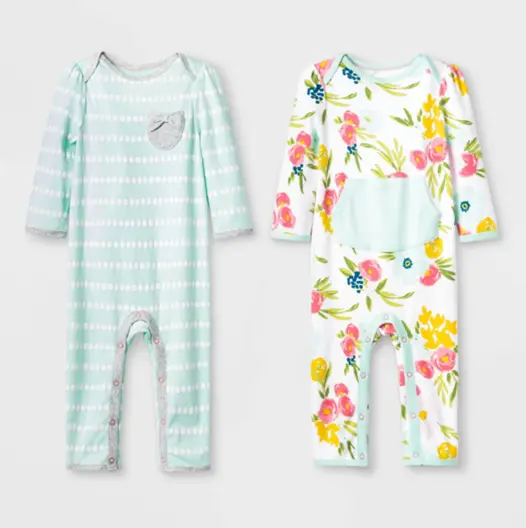 Recalled Cloud Island "Floral Fields" and Mint Green Rompers