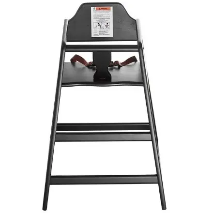 Recalled Lancaster Table & Seating High Chairs Model 164HIGHCKDBK - Black (ready-to-assemble)