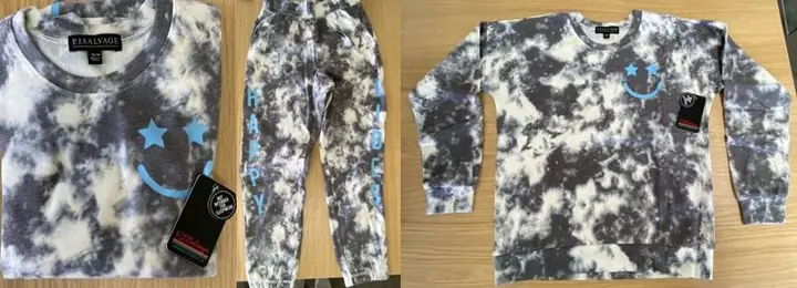 Recalled P.J. Salvage pajama set in tie-dye black