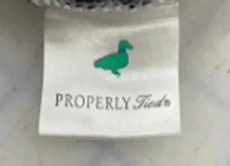 Recalled Properly Tied Children's Lounge Pants side seam label