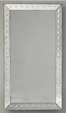 Rectangle framed Venetian style glass mirror