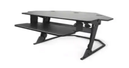 Recalled Sit-Stand Office Workstation Corner Unit (Black)
