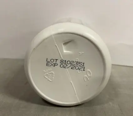 Recalled Vitamin Shoppe Energy Formula Multivitamins (Lot number location)