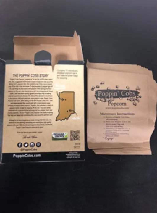 Recalled Poppin’ Cobs back of box and bags