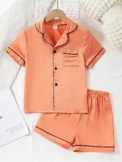 Recalled SHEIN EVRYDAY Kids Children's Pajama Set - orange