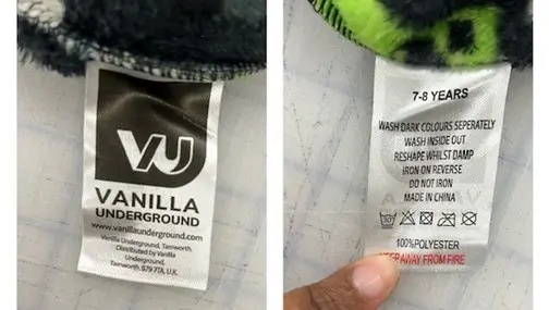 Side Seam Label Front and Back