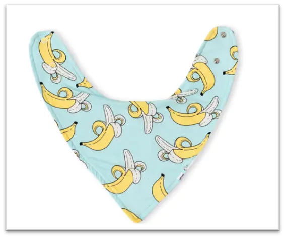 Recalled Bandana Bib (Shown in Banana Pattern)