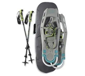 L.L. Bean Adventure Adjustable Snowshoe Package 25"-30" in Glacier/Teal