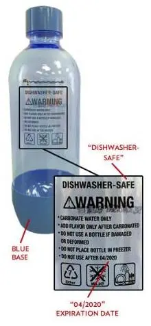 Recalled SodaStream carbonating bottles
