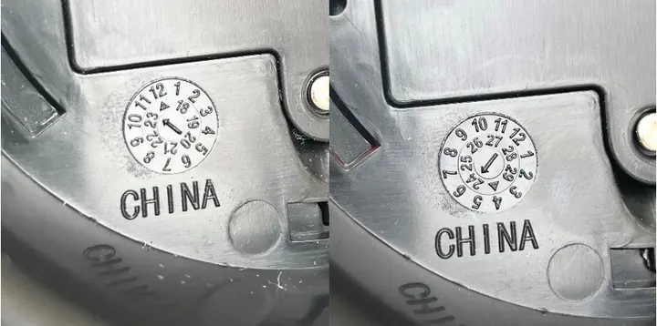 Affected date codes on bottom of hat
